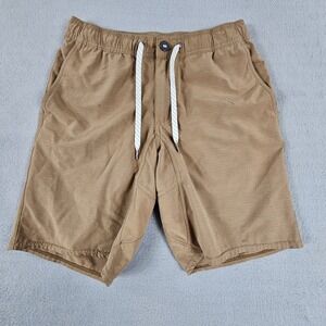 Vuori Shorts Mens small Ripstop Climber Outdoors Elastic Drawstring V350 Tan